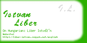 istvan liber business card